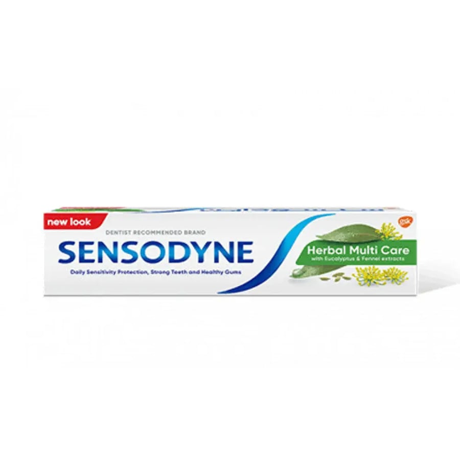 سنسوداين معجون الاسنان 100 مل عنايه متعدده بالاعشاب.  Sensodyne Toothpaste Multi Care Herbal 100G