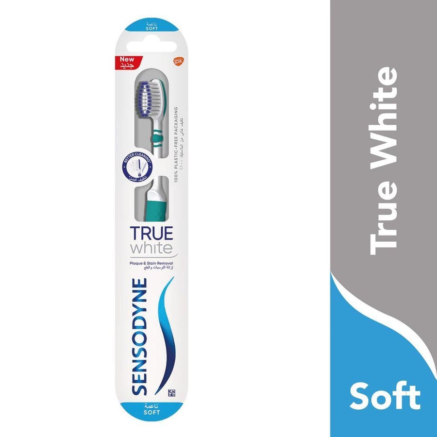 سنسوداين فرشاه اسنان ترو وايت ناعم.  Sensodyne Toothbrush True White Soft