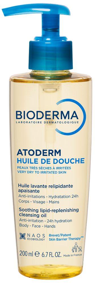 زيت استحمام أتوديرم للبشرة الجافة جداً 200 مل.  Bioderma Atoderm Nourishing Cleansing Oil Huile Douche 200ml