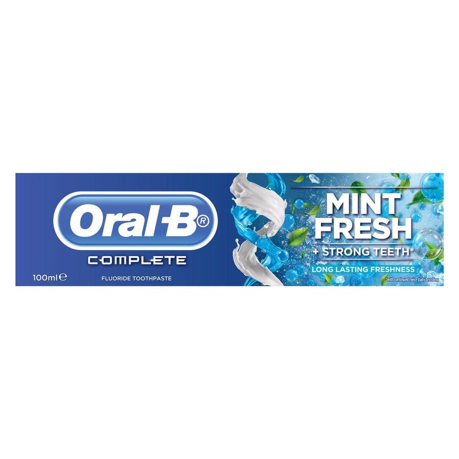 اورال -بي معجون الاسنان 100 مل كومبليت بالنعناع المنعش.  Oral-B Complete Mint Fresh Toothpaste, 100ml