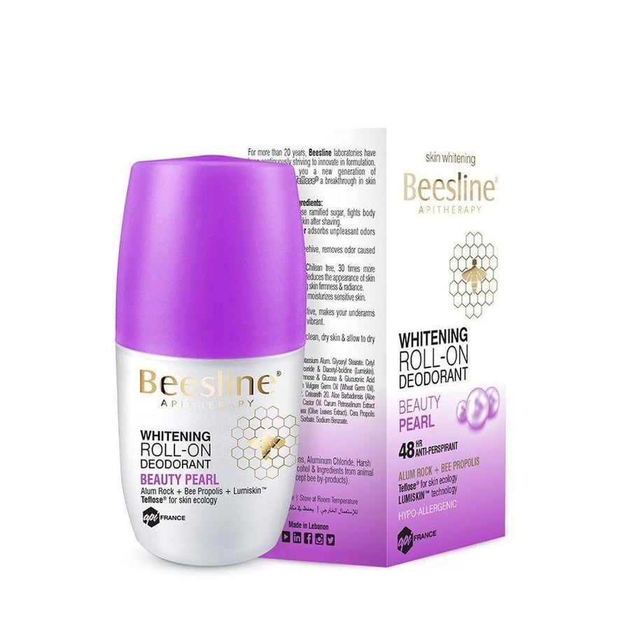 بيزلين مزيل عرق رول 50 مل تفتيح تالق اللؤلؤBeesline Rollon Deo Whitening Beauty Pearl 50 ml