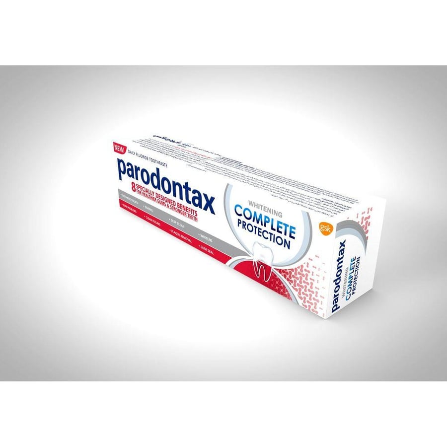 بارودونتكس معجون الاسنان 75 مل حمايه كامله للتبييض. Parodontax Toothpaste Complete Protection Whitening 75ml