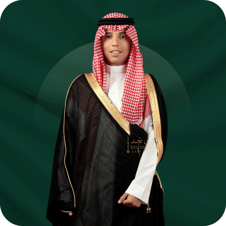 بشت صيفي زري نجد الخاص - أسود (دقة الملك عبدالله) سخيف
