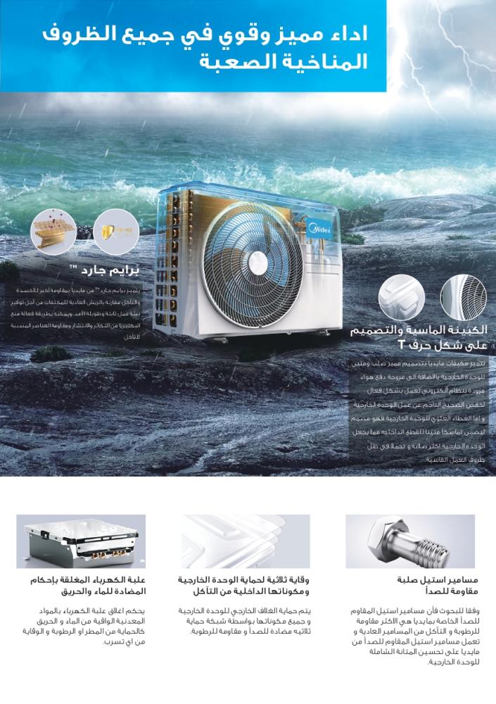 ميديا سبلت جداري إليت بارد فقط حجم 2.5 طن