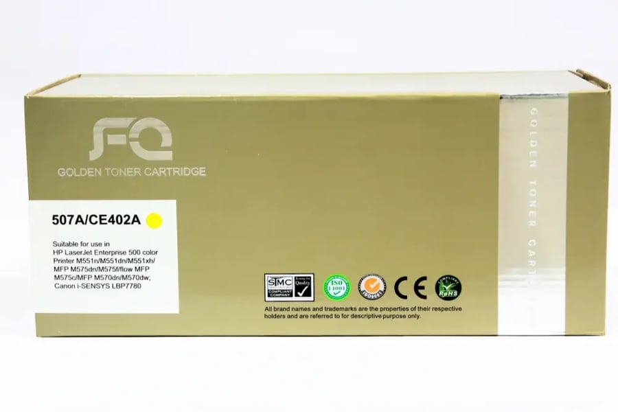 حبر ليزر FQ الذهبي متوافق مع CE402A 507A أصفر