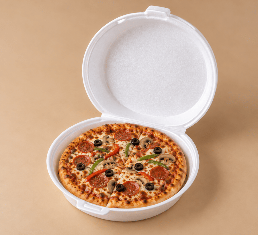 علبة بيتزا فوم متوسطة | Medium Foam Pizza Box