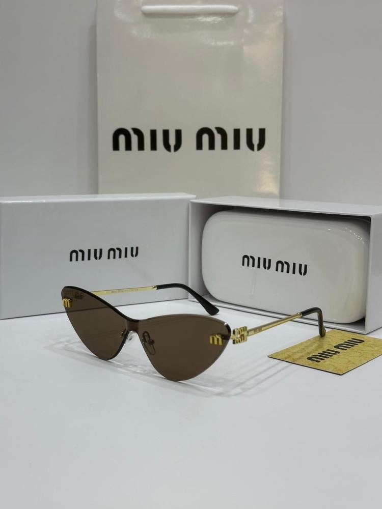 Sunglasses without frame with cat eye design from Miu Miu