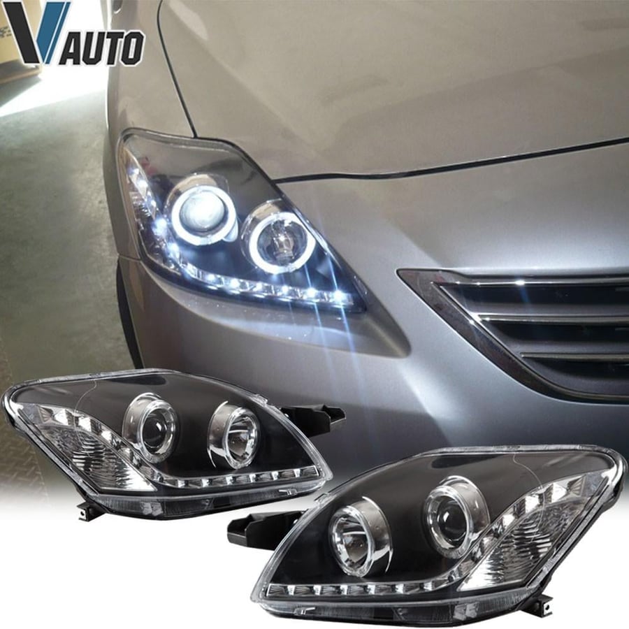 طقم شمعات امامية يارس رياضي مكحل 2007-2012 LED عدسات