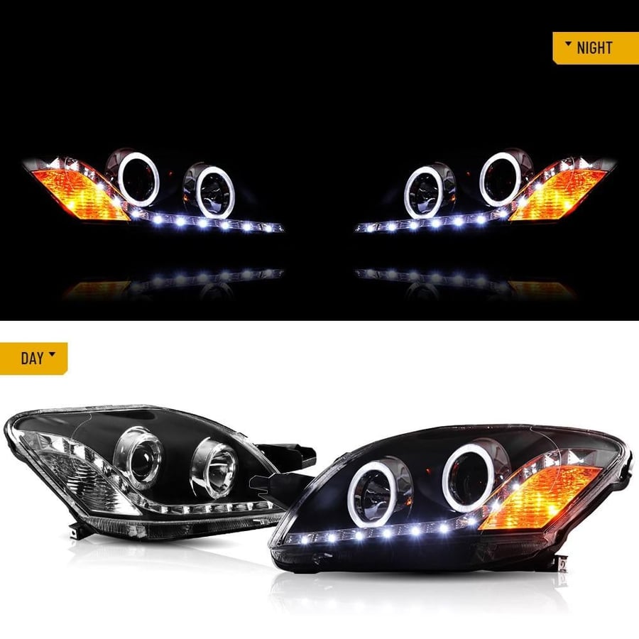 طقم شمعات امامية يارس رياضي مكحل 2007-2012 LED عدسات