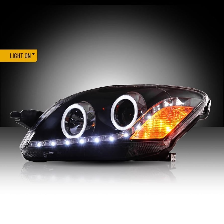 طقم شمعات امامية يارس رياضي مكحل 2007-2012 LED عدسات