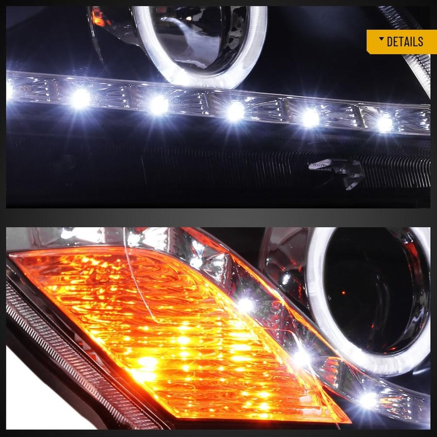 طقم شمعات امامية يارس رياضي مكحل 2007-2012 LED عدسات