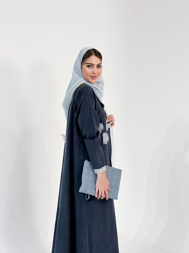 عباية أورجانزا رمادي – Gray Bloom