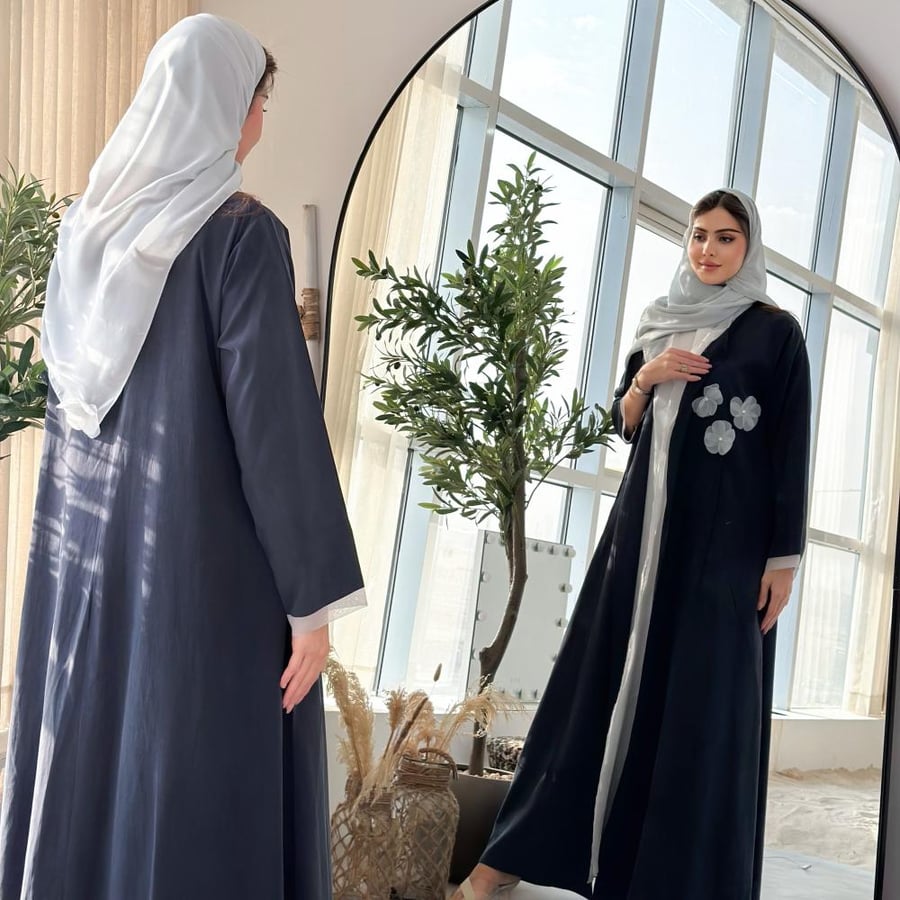عباية أورجانزا رمادي – Gray Bloom