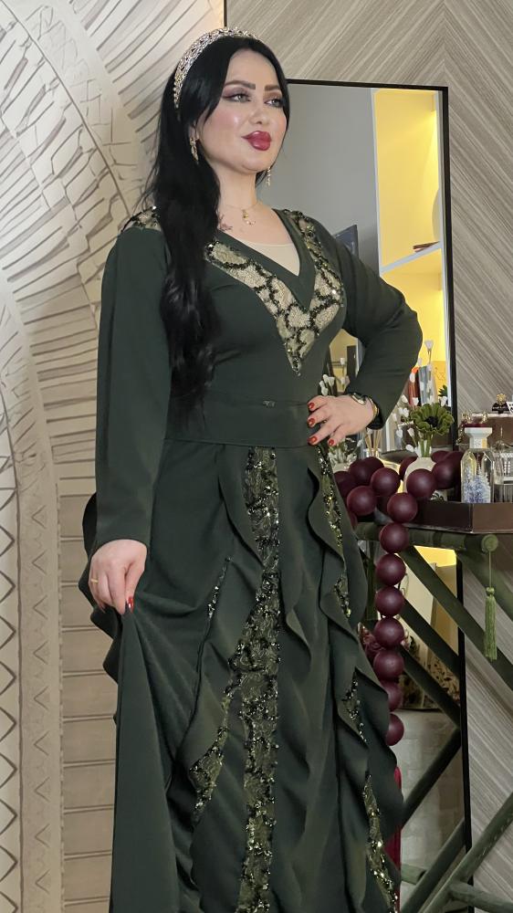 فستان كريب اسكوبا مع شك