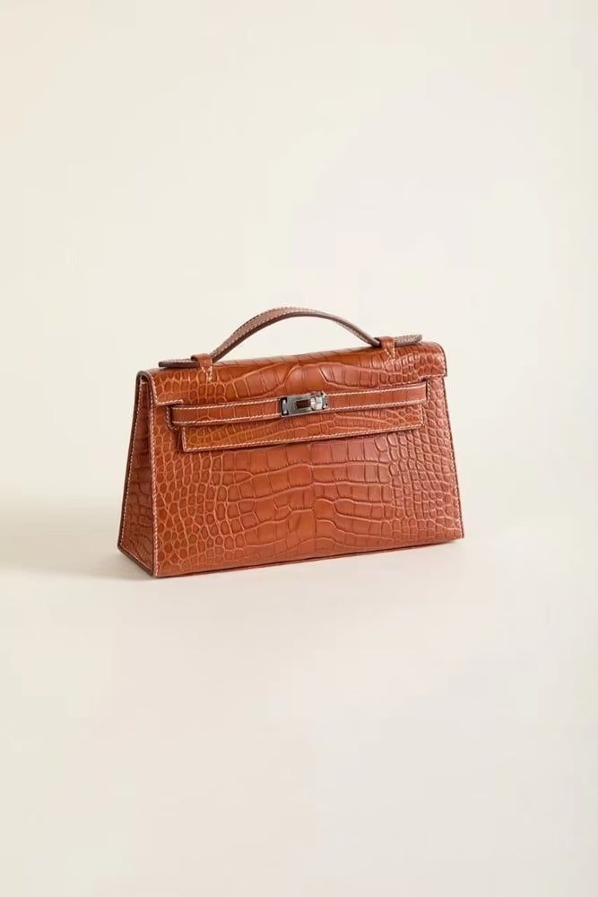 HERMES CROCODILE MINI KELLY size 19cm