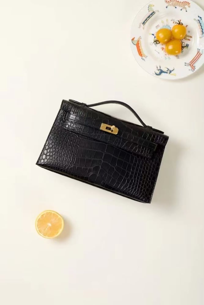 HERMES CROCODILE MINI KELLY size 19cm
