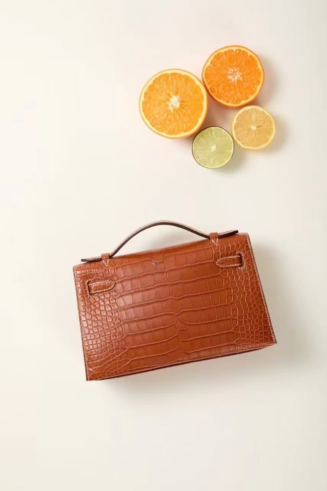 HERMES CROCODILE MINI KELLY size 19cm