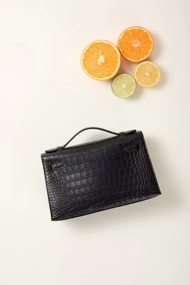 HERMES CROCODILE MINI KELLY size 19cm