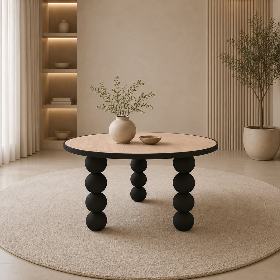 طاولة قهوة عصرية بتصميم هندسي فريد