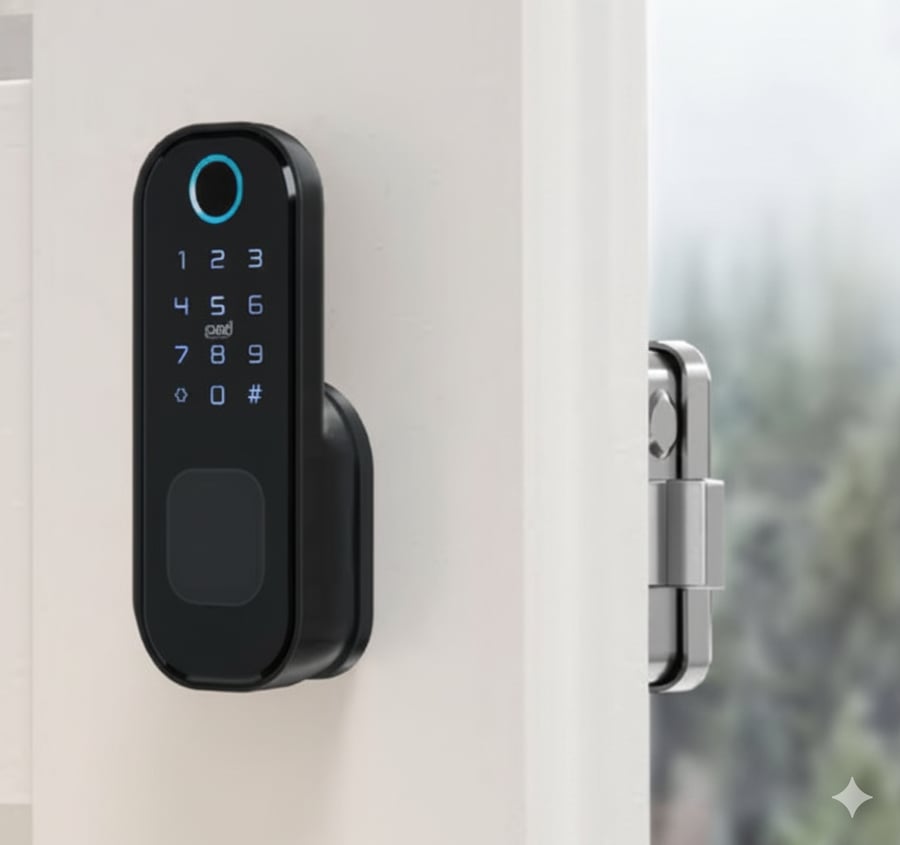 قفل ذكي Rim Lock للأبواب الحديد والبوابات الخارجية | بصمة وWi‑Fi – RDH