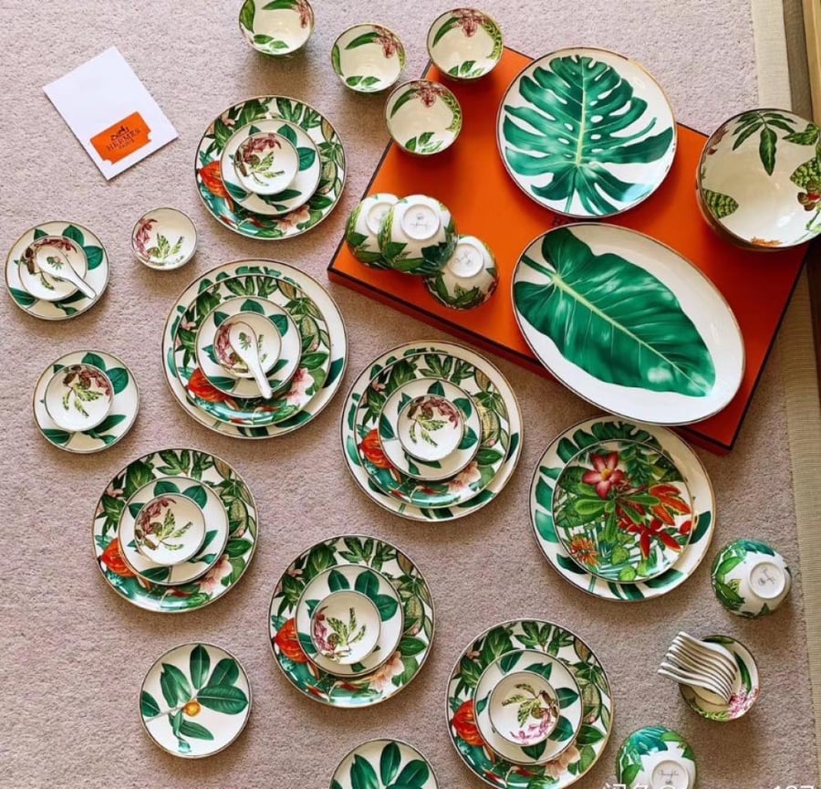 طقم سفرة فاخر 53 قطعة HERMES Passifolia