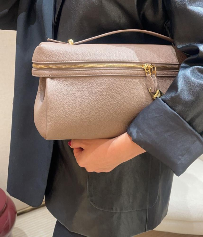 Loro Piana Extra Softy Fossil/Sun Gold L33 Bag