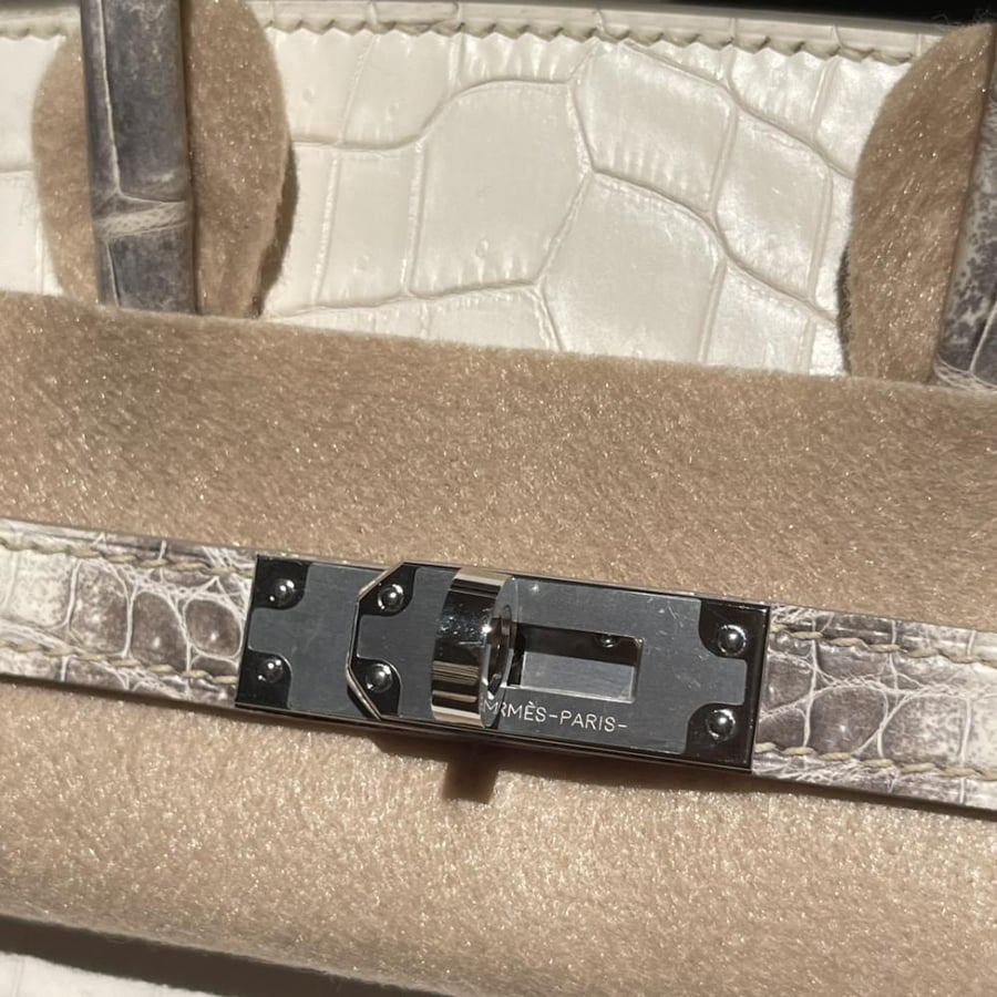 Hermès Birkin 25 Himalaya Crocodile