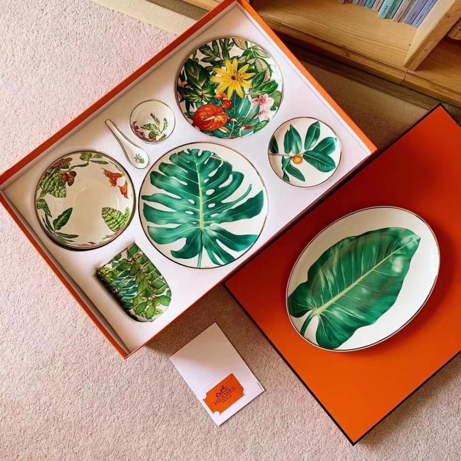 طقم سفرة فاخر 53 قطعة HERMES Passifolia