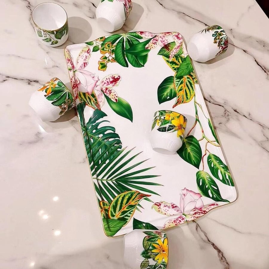 طقم شاي فاخر 15 قطعة باسیفولیا Hermès Passifolia