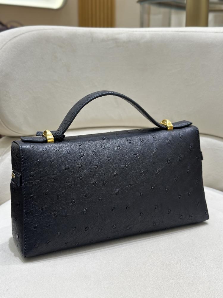 Loro Piana Extra Poket Ortrich Leather L23 Bag