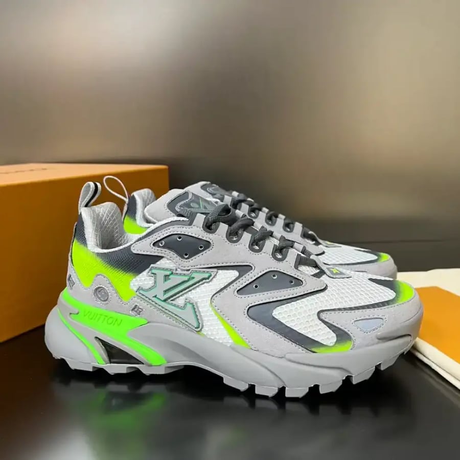 Louis Vuitton Runner Tatic Sneakers in Grey and Green – LVS236