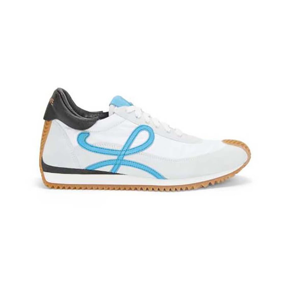Loewe Flow Runner in Nylon and Calfskin – Blue (Unisex)