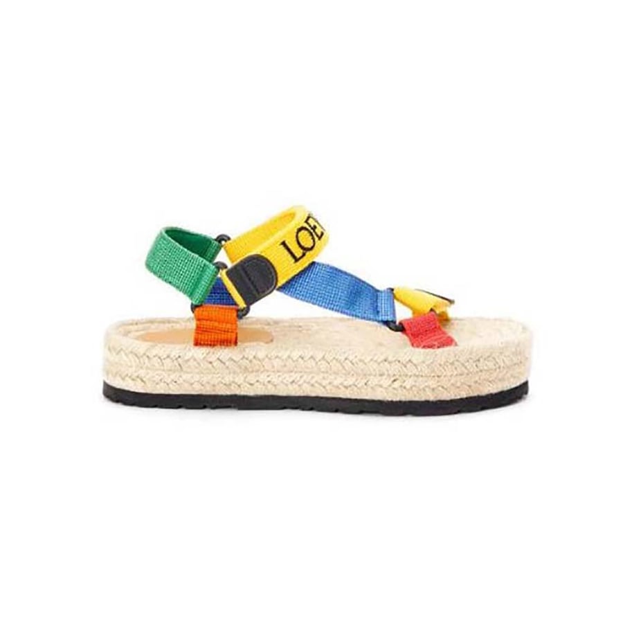 Loewe Strappy Espadrille in Nylon – Yellow (Woman)