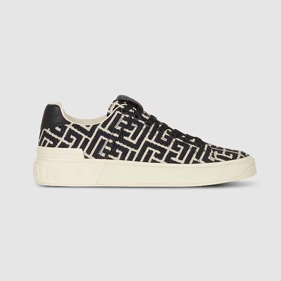 Balmain B-Court Trainers with Jacquard Monogram (Unisex)