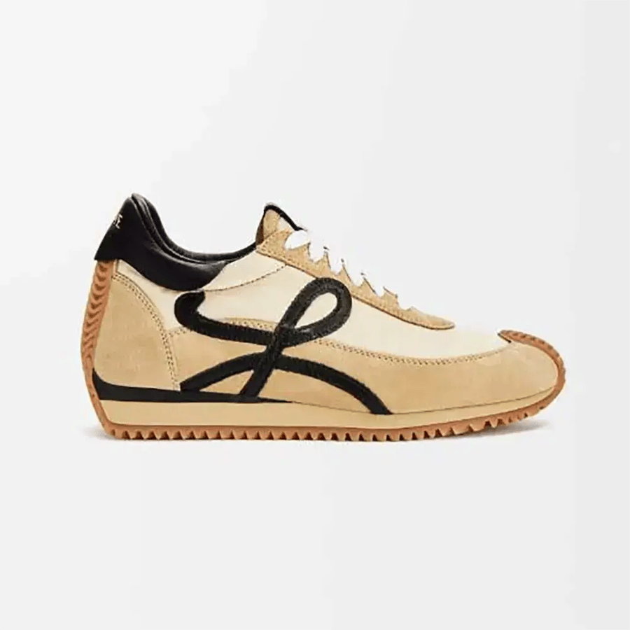 Loewe Flow Runner in Nylon and Suede – Gold/Black L815282X39 (Unisex)