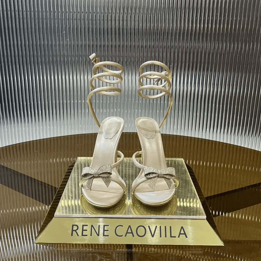 Rene Caovilla Cleo Nude Sandal with Bows 105 – C12086105R001V104 (Woman)
