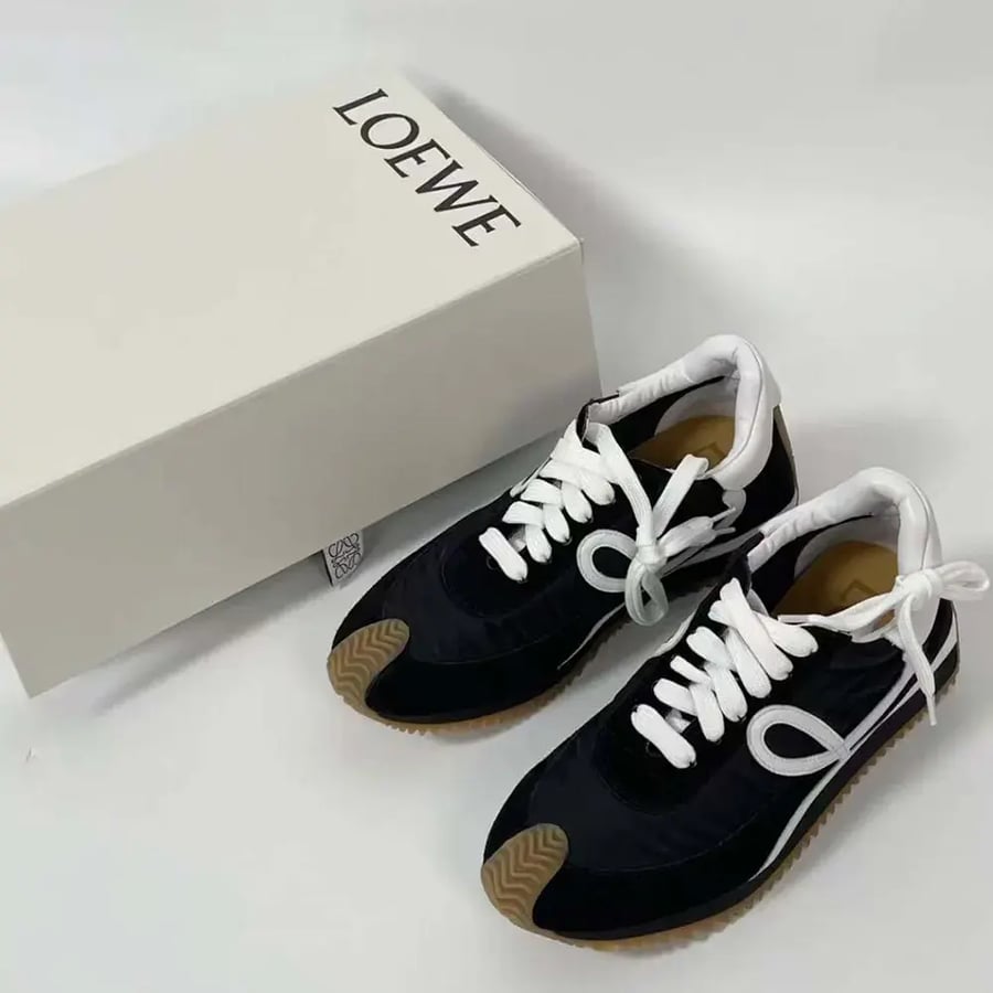 Loewe Flow Runner in Nylon and Suede – Black L815282X88 (Unisex)