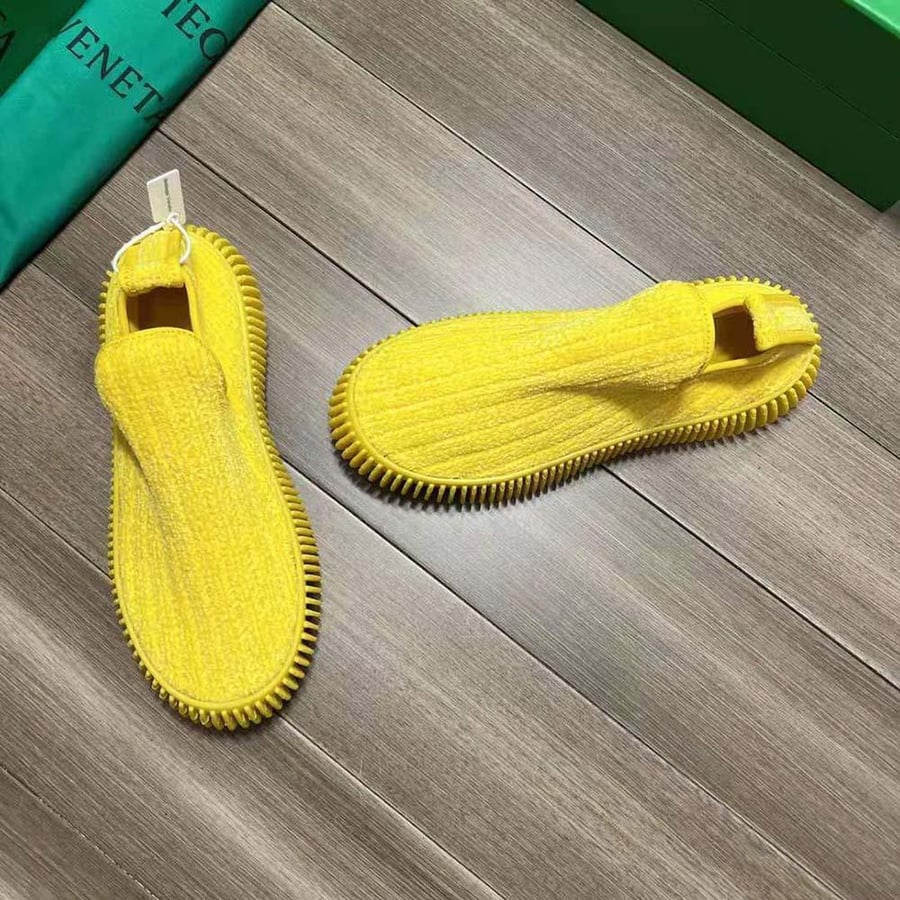 Bottega Veneta Ripple Chenille Corduroy Slip-on Sneakers – Yellow (Unisex)