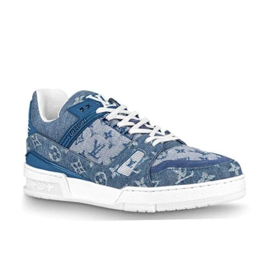 Louis Vuitton Trainer Sneaker Denim Monogram – LVS129