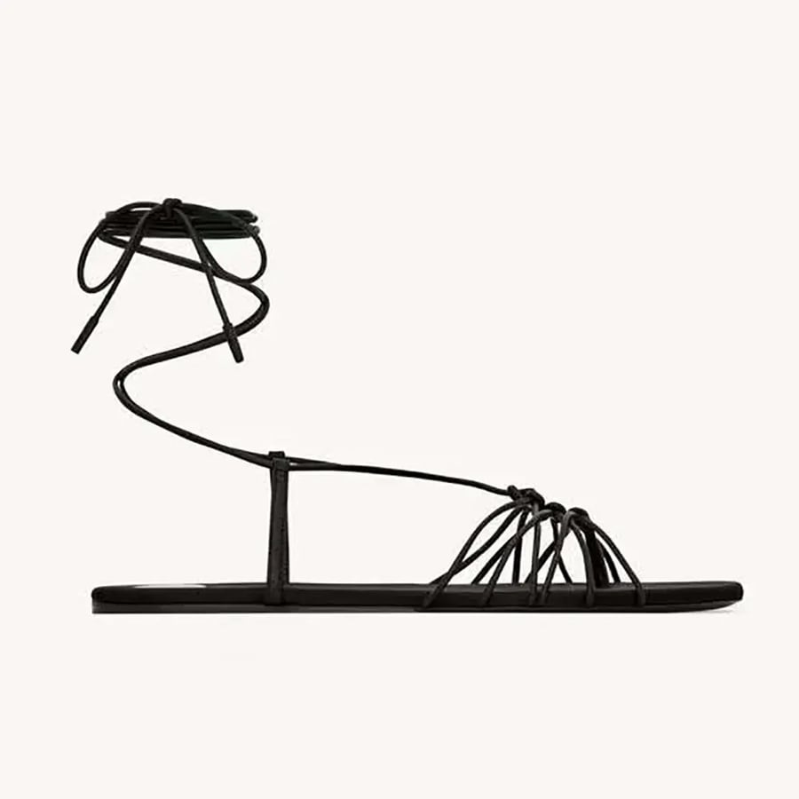 Saint Laurent Babylone Sandals in Smooth Leather 820656AAEOF1000 (Woman)