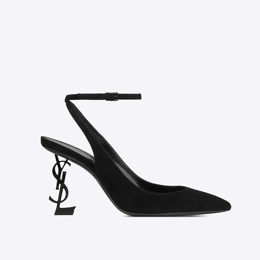 Saint Laurent Opyum Slingback Pump in Suede 85mm Heel (Woman)