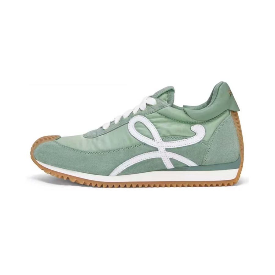Loewe Flow Runner in Nylon and Suede – Green L815282X99 (Unisex)