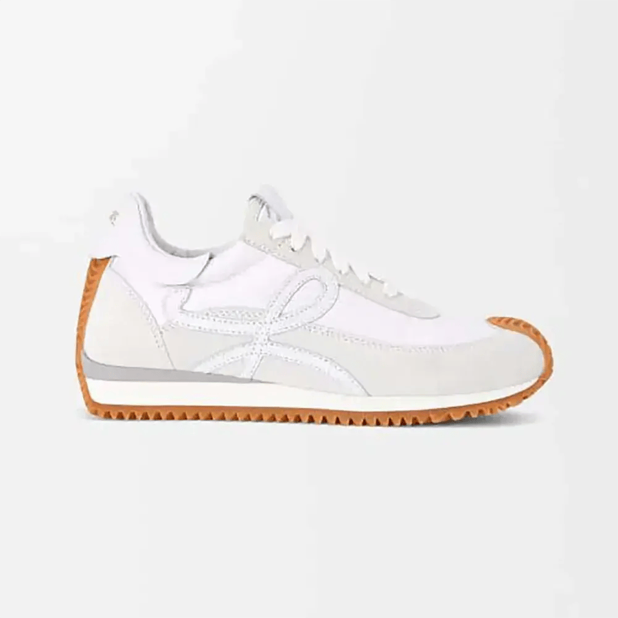 Loewe Flow Runner in Nylon and Suede – White L815282X35 (Unisex)