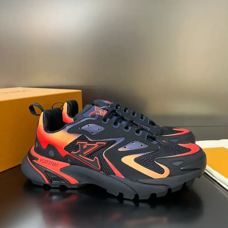 Louis Vuitton Runner Tatic Sneakers in Black and Orange – LVS237
