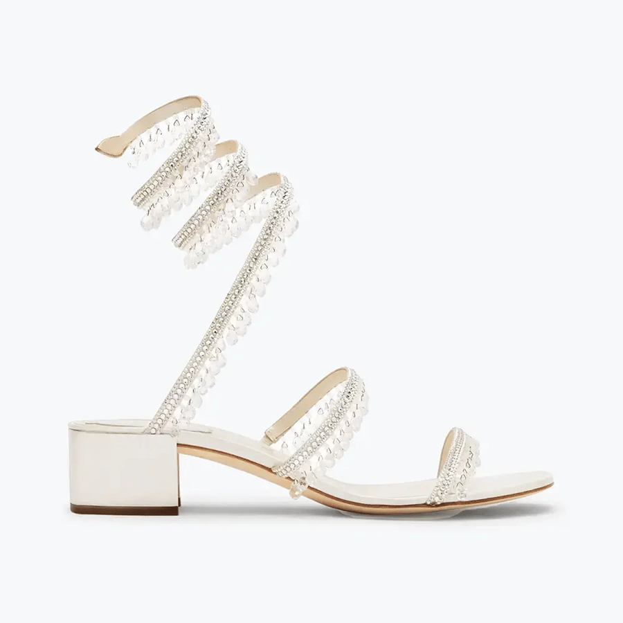 Rene Caovilla Chandelier Ivory Sandal 40 – C10182040R001CYTS (Woman)