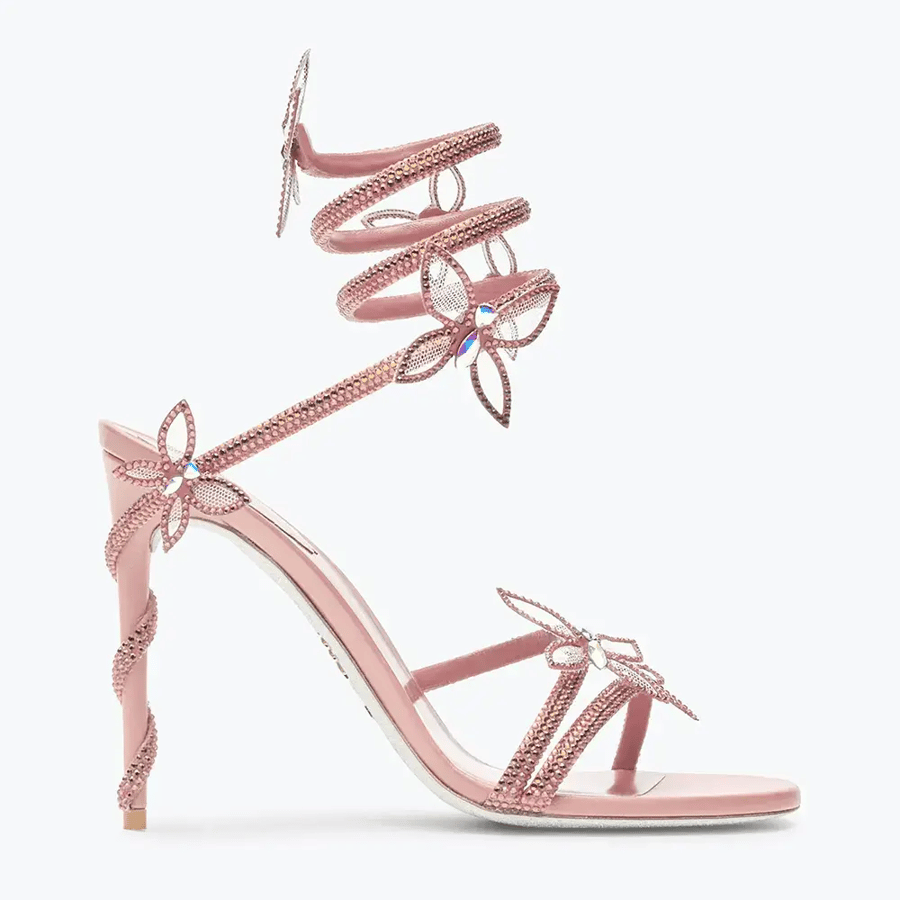 Rene Caovilla Margot Pink Powder Butterfly Sandal 105 – C11625105R001V903 (Woman)