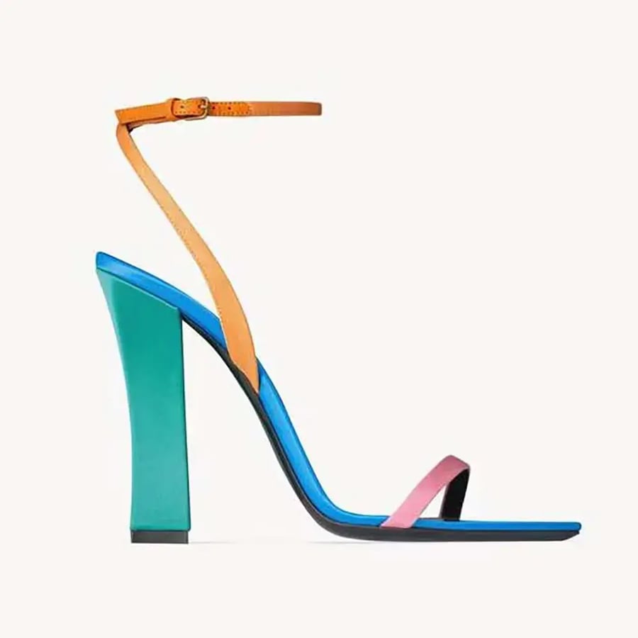 Saint Laurent Dominique Sandals in Satin Crepe 8181849QNAT5890 (Woman)