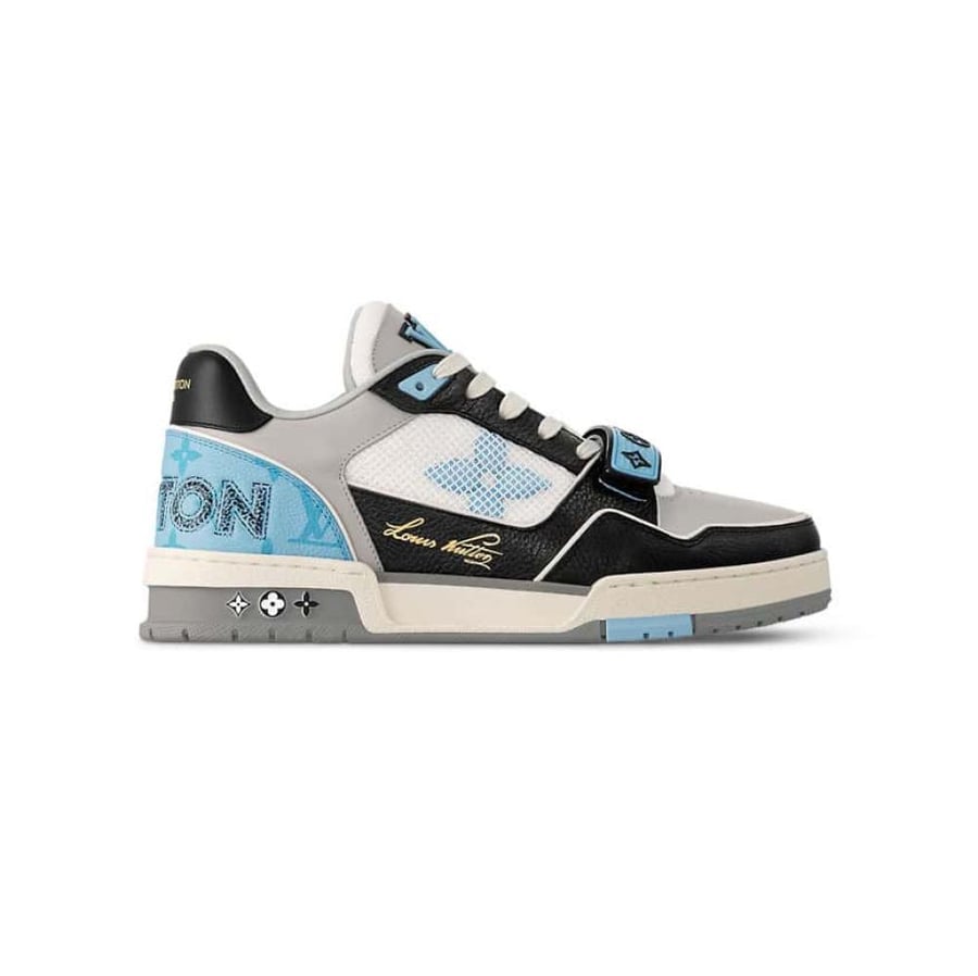 Louis Vuitton Trainer Blue Grey Black Sneaker – LVS210