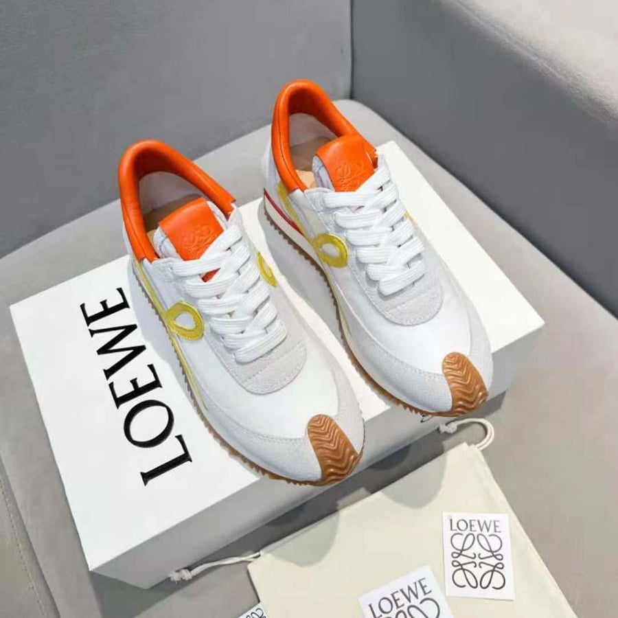 Loewe Flow Runner in Calfskin and Nylon – Yellow (Unisex)
