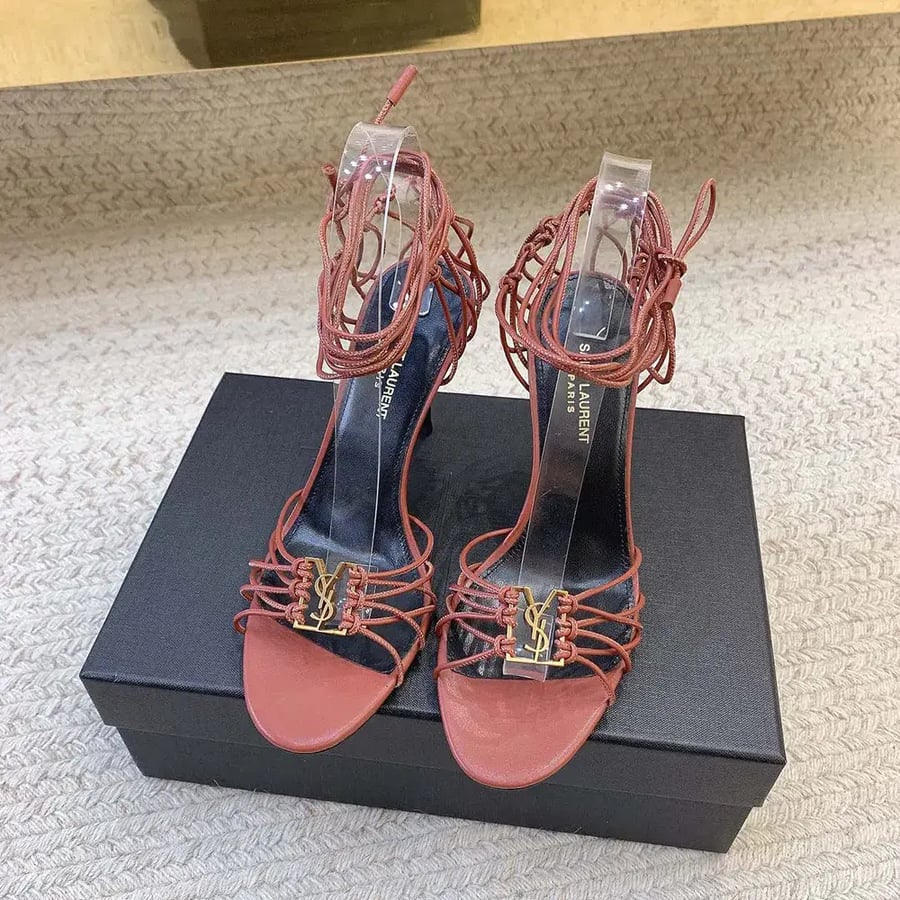 Saint Laurent Babylone Sandals in Smooth Leather 785706AADF02603 (Woman)